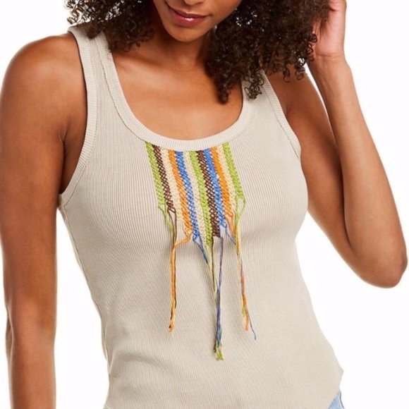 NWT FREE PEOPLE Great Expectations Tank Top Sand - Picture 2 of 3